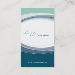 BUSINESS CARD bold modern curve mint green