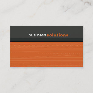 BUSINESS CARD bold modern linear orange grey