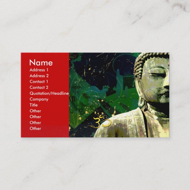 Business card, buddha card (Front)