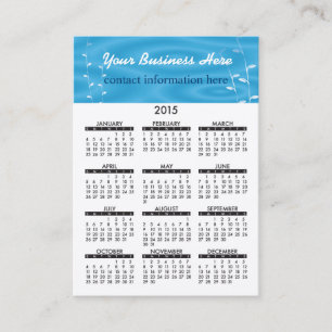 Business Card Calendar Blue Spa