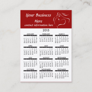 Business Card Calendar Jade Hair Salon
