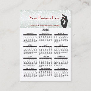 Business Card Calendar Nail Salon