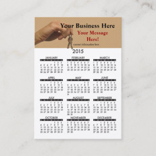 Business Card Calendar Realty Experts