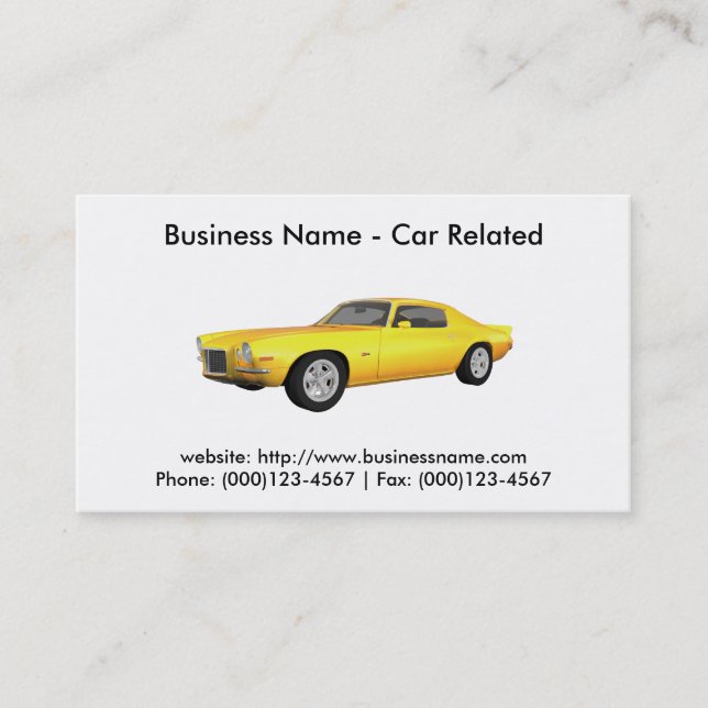Business Card: Cars / Automotive Business Card (Front)
