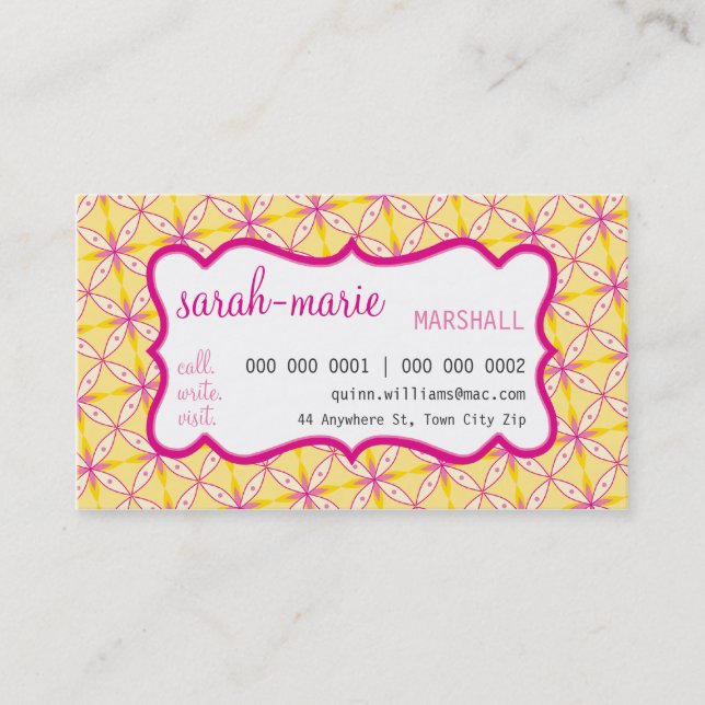 BUSINESS CARD :: casual chic 3 L (Front)