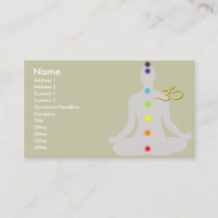 Business card, Chakra colours and om symbol Business Card