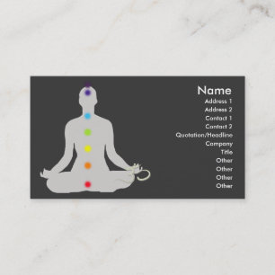 Business card, Chakra colours and om symbol Card