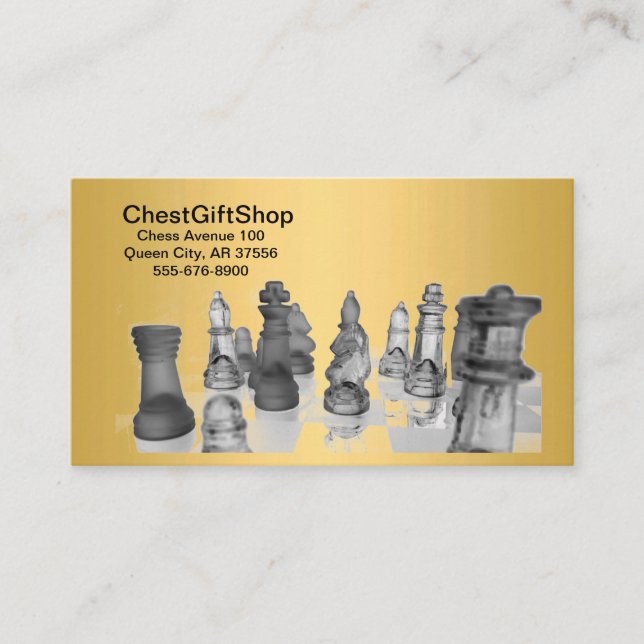 Business Card Chess. (Front)