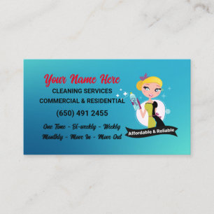 Business Card Cleaning Services Housekeeping