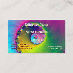 Business Card Colour Wash Spiral