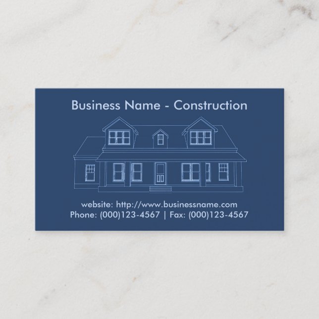Business Card: Contractor / Construction Business Card (Front)