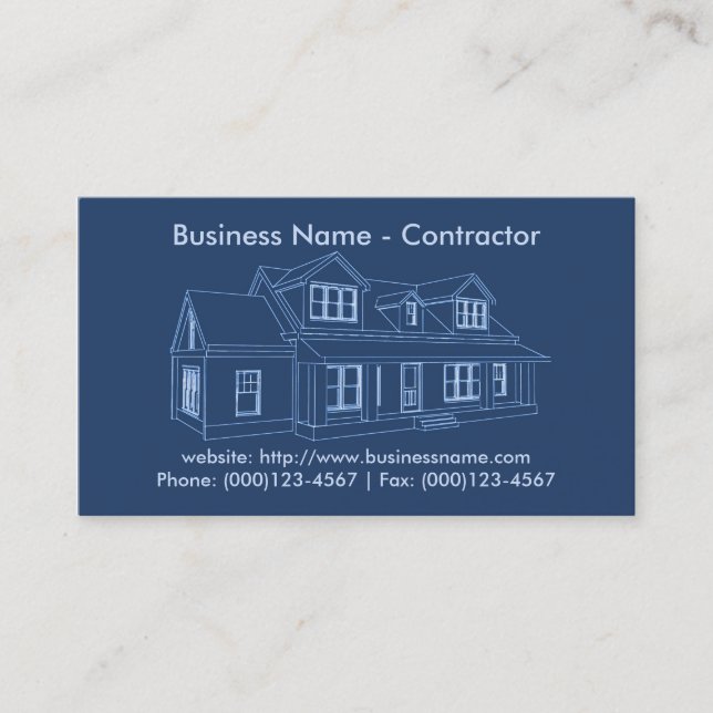Business Card: Contractor / Construction Card (Front)