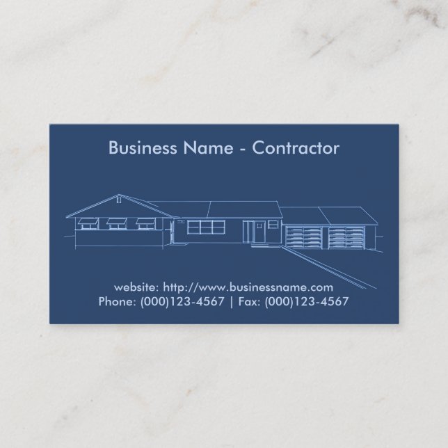 Business Card: Contractor / Construction Card (Front)