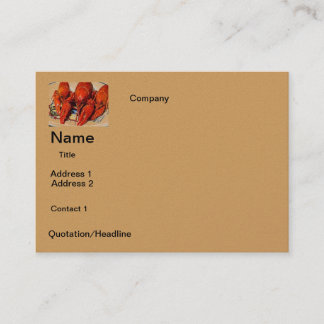 BUSINESS CARD crawfish DESIGN