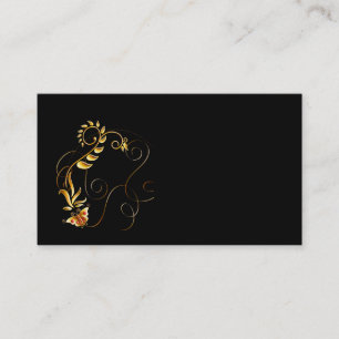 Business Card/Create Your Own Gold Butterfly Card