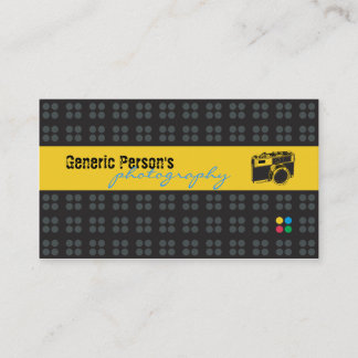 Business Card Cuctom Black + Yellow Photography