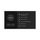 Business Card | Custom Icons Logo Modern Black