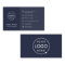 Business Card | Custom Icons Logo Modern Navy Blue