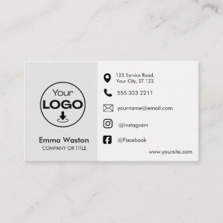 Business Card | Custom Logo Icons Modern white