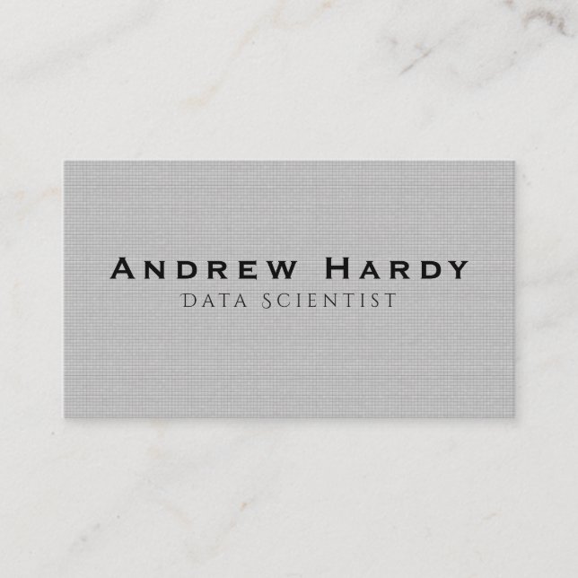 Business Card, Data Scientist Business Card (Front)