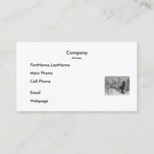 Business Card / Dog Team on the Trail