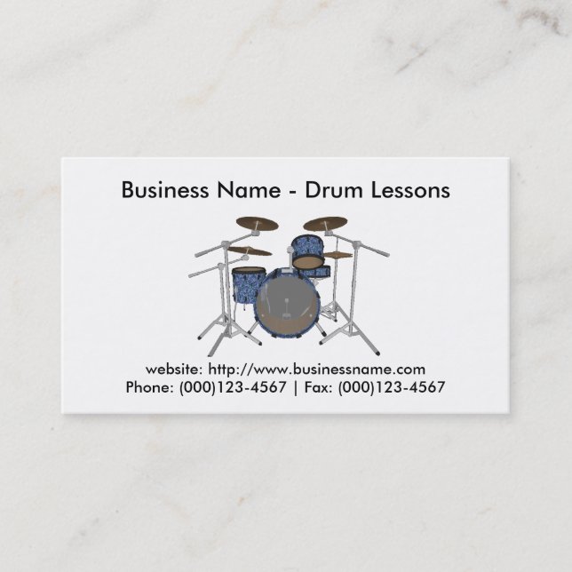 Business Card: Drum Lessons Card (Front)