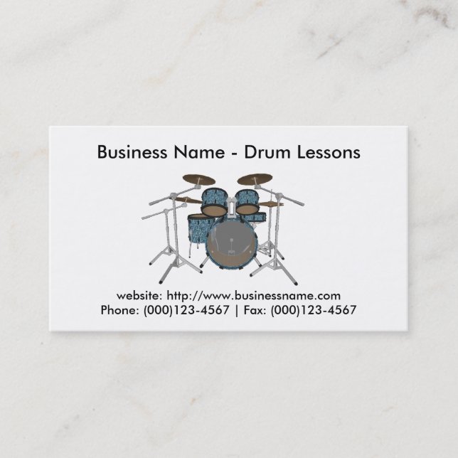Business Card: Drum Lessons Card (Front)