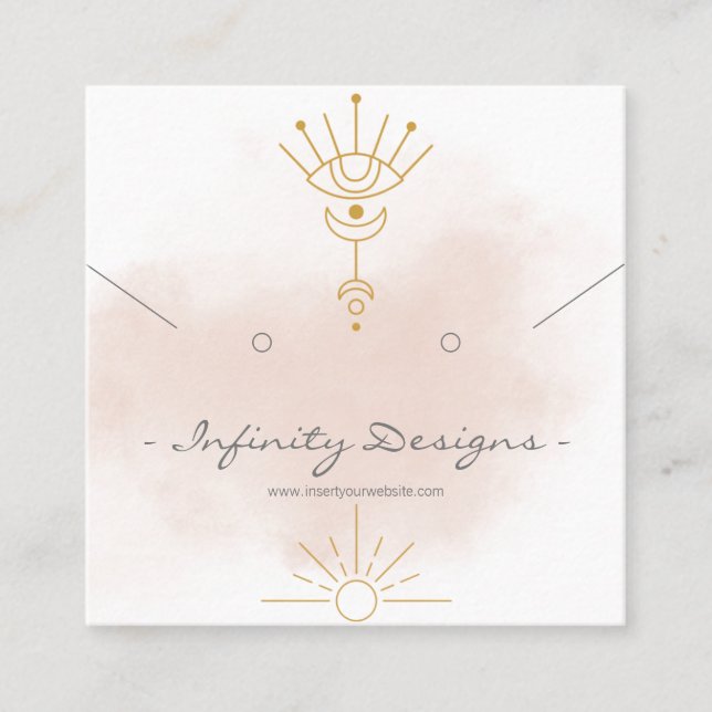 Business Card Earring & Necklace Holder (Front)