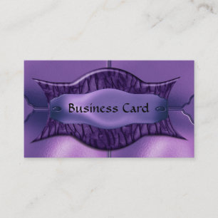 Business Card Elegant African Purple Metal