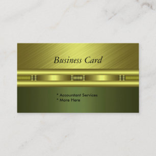 Business Card Elegant Green Gold Avocado