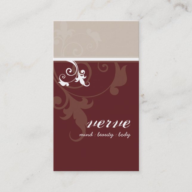 BUSINESS CARD elegant modern foliage (Front)