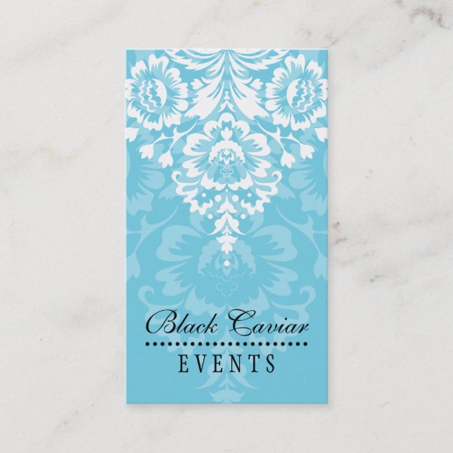 BUSINESS CARD elegant stylish damask (Front)