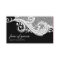 BUSINESS CARD elegant swirl silver glitter black