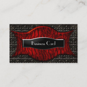 Business Card Exotic African Black Red Metal