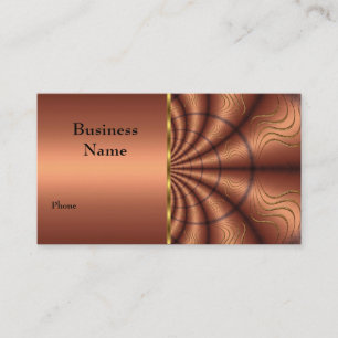 Business Card Faux Fabric Copper