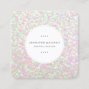 Business Card - Faux Glitter Iridescent SEE NEW DE