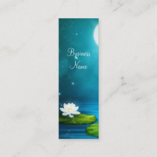 Business Card Fireflies White Flower Skinny