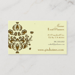 Business Card Floral Damask