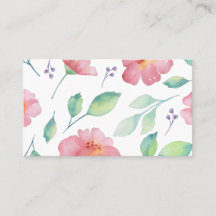 Business Card - Floral watercolor print
