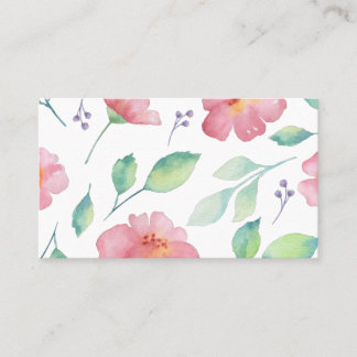 Business Card - Floral watercolor print