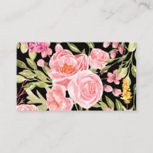 Business Card - Floral watercolor print