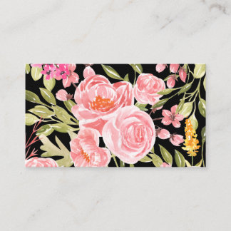 Business Card - Floral watercolor print