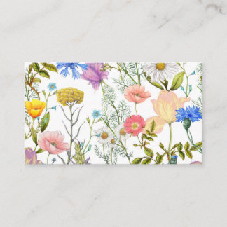 Business Card - Floral watercolor print