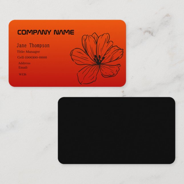 Business Card FLOWER  (Front/Back)