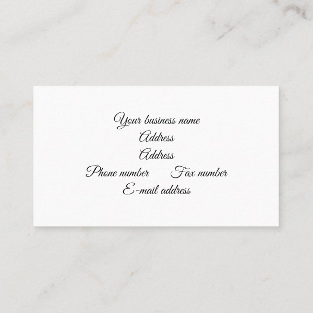 Business card foot (Back)
