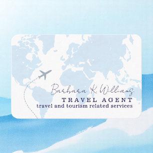 Business Card for a Travel Agent, with Map