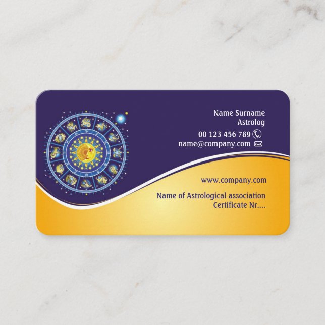 Business card for Astrolog (Front)