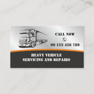 Business card  for Auto services for heavy vehicle