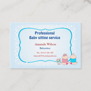 Business card for babysitter & childcare