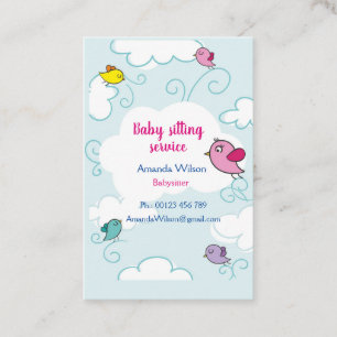 Business card  for babysitter & childcare